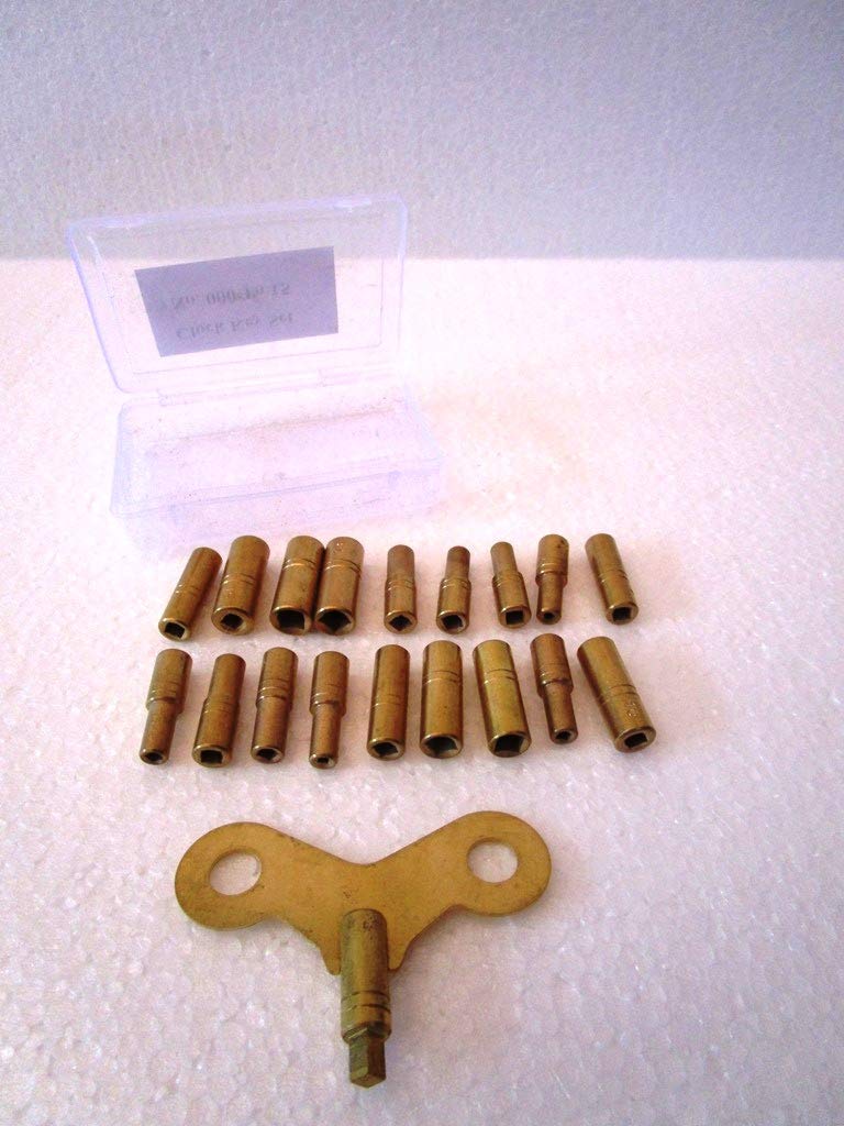 Brass Blessing : Clock Winding Key - 18 Brass (Even and Odd) Antique and Grandfather Key (Even & Odd) (5020) - Image 1